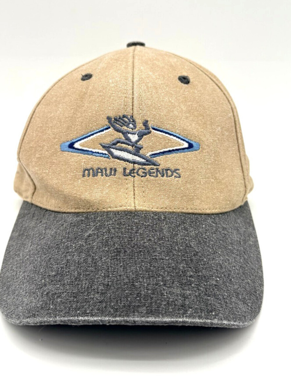 Super Vintage 80's Hawaiin Headwear Maui Legends Adjustable Khaki Baseball Cap